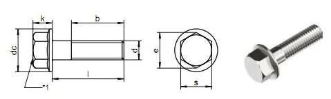 High Quality DIN6921 Flange Hexagon Head Hex Bolt