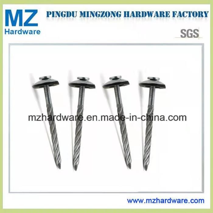 Umbrella Head Roofing Nail with Rubber Washer