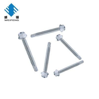 Zinc Plated Hex Washer Head Self Drilling Screw