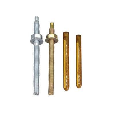Yellow Zinc Plated Carbon Steel Chemical Anchor Bolts Quality Assurance Fast Delivery
