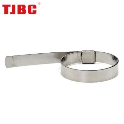 W4 Stainless Steel Adjustable Throbbing Wire Hose Clamp, Air Hose Band Clamp, Clamping Range 35mm