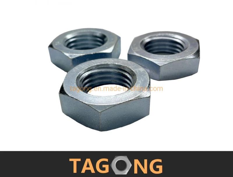 Zinc Plated Class4 Hexagon Nuts M42 DIN439 Thin Nuts