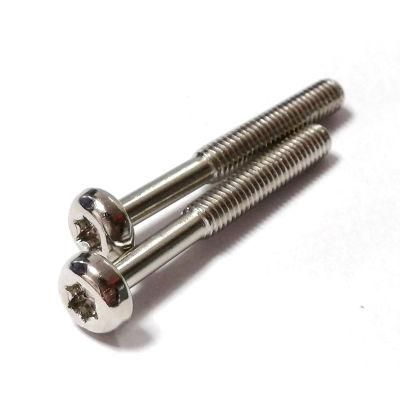 Steel Nickel-Plated Six-Lobe Socket Pan Head Machine Screw Half Thread