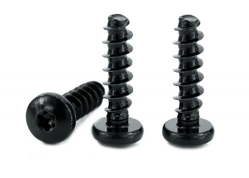 Clear/Black Zinc Steel Six Lobe Drive Type B Self Tapping Screw for Plastic