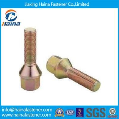 Color/Yellow Zinc Plated Wheel Bolt M22, Wheel Hub Bolts