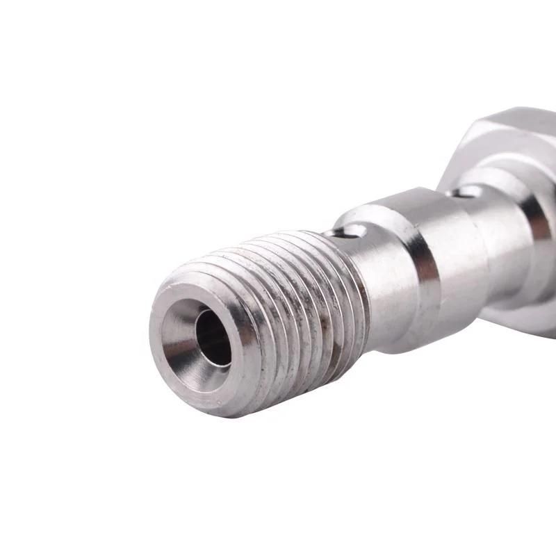 M10*1.0 Chrome Stainless Steel Double Banjo Bolt Brake Fittings Adapter
