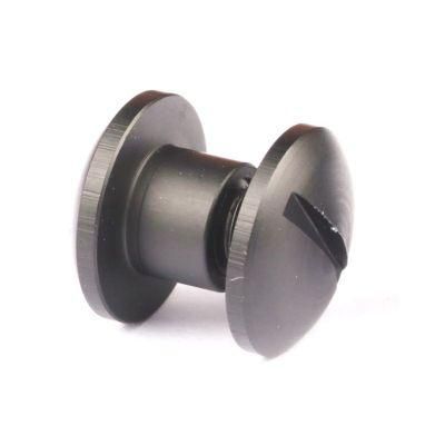 Aluminum Slotted Truss Head Chicago Male Female Black Anodized Screw