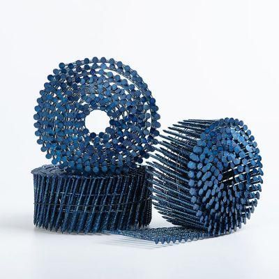 Blue Coated Diamond Point Coil Nails Factory