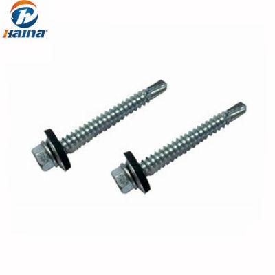 Zinc Plated DIN7504-K Hex Washer Head Self-Drilling Screw