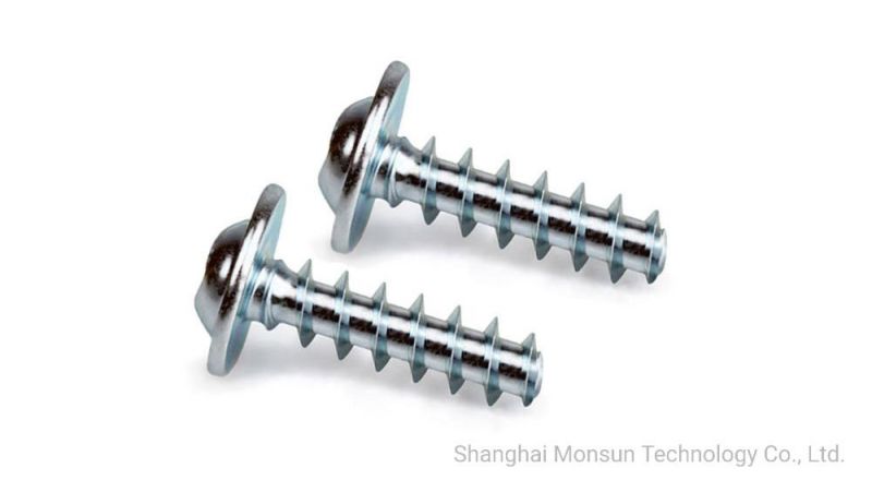 Flat /Round Washer Head Zinc Plated Steel Plastic Screws