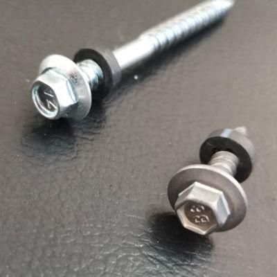 Gete Hot Selling Hexagon Flange Head Self Drilling Screw with Round EPDM Washer