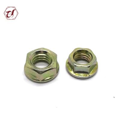 Hexagon Head DIN6923 Yellow Zinc Plated M10 Flange Nuts