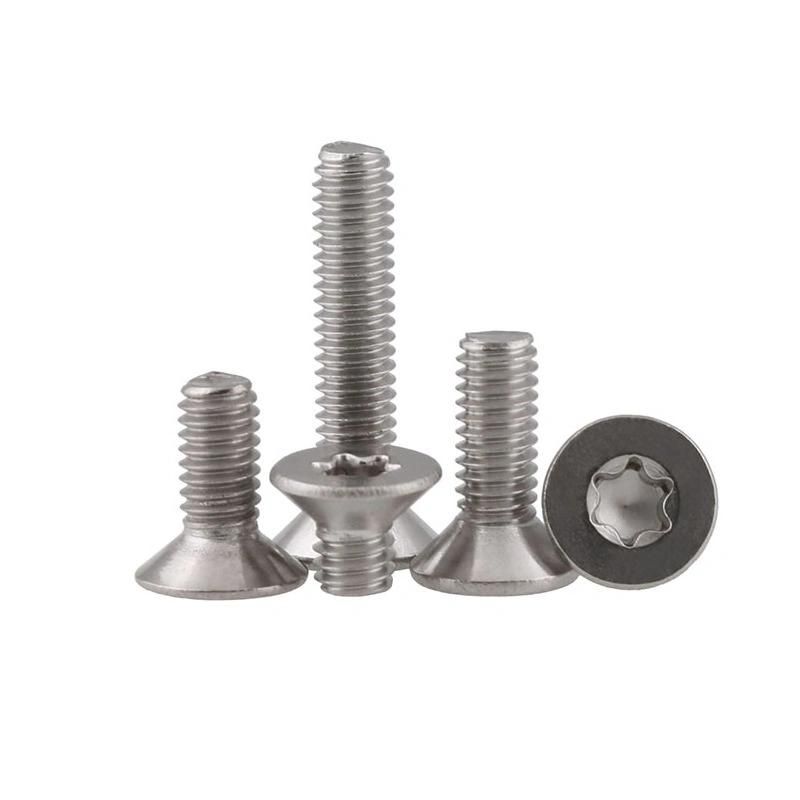 SS304 ISO14581 Torx Socket Countersunk Flat Head Screws