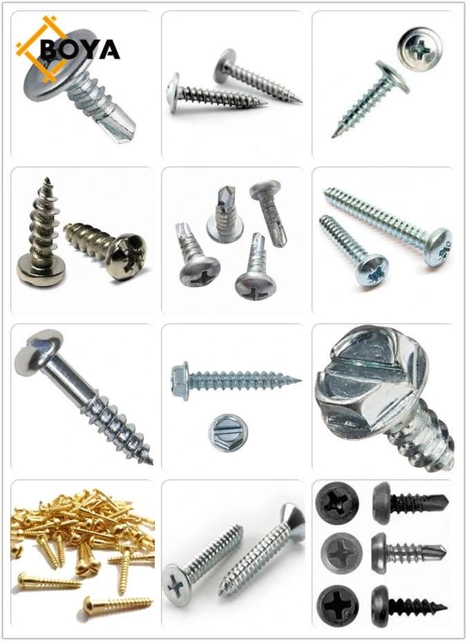 Boya Galvanized Hex Self Drilling Screws Roofing Plating Color Hexagon Self Drilling Screw for Wood with EPDM Washer