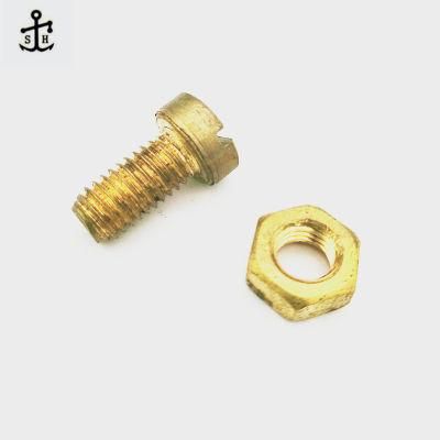 Custom Made Stainless Steel Brass Round Head Slotted Groove Cotter Pin Bolt or Screw by Drawings Made in China