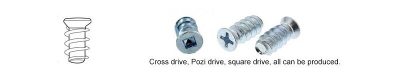 Flat Head Pozi Drive Zinc/Galvanized Furniture Fasteners Hardware Euro Screw/Tornillo Made in China