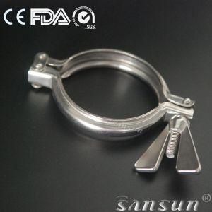 Food Industry Stainless Steel Fitting Sanitary Double Pin Heavy Duty Clamp SS304 SS316