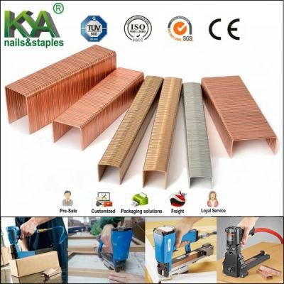 15ga Carton Close Staples (3518 copper) for Packaging