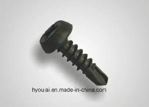 Pan (PF) Phillips Head with Self Drilling Screw Black Phosphating /Zinc Plated Small