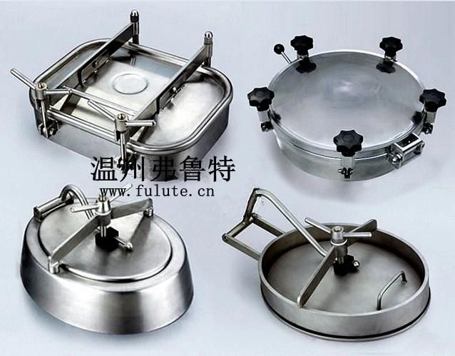 Hygienic Stainless Steel Tank Manway Cover with Sight Glass Manhole Cover