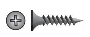 DIN7505 Self Tapping Drywall Screw, Steel C1022, Black Phosphated Fine Thread