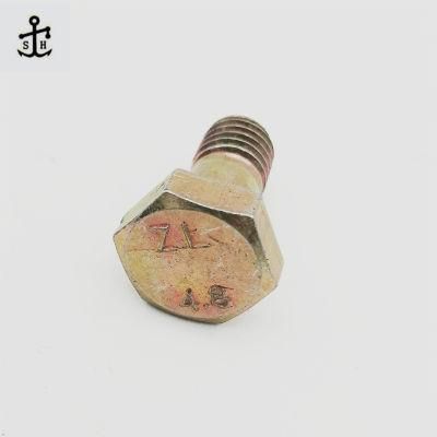 Carbon Steel DIN 931 Yellow Zinc Plated Hex Bolt Half Thread Grade 4.8 Made in China
