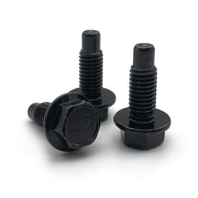 Customized M6 M7 M8 M14 Plain Black High Tensile 10.9 Hex Flange Bolt