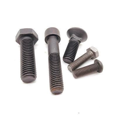 High Tensile Bolt and Nut Black Carbon Steel Grade 8 Track Bolt Plow Bolt