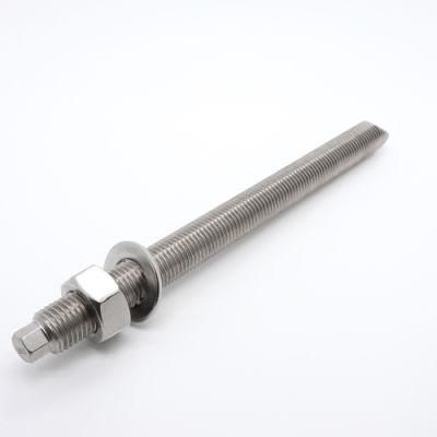 High Quality Steel Stainless Steel SS304 SS316 Chemical Anchor Bolt Anchors with Bolt and Nut