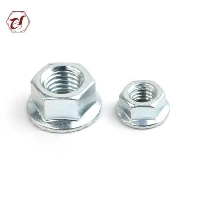Serrated Zinc Plated Hexagon Flange Nuts with Anti-Skid Teeth