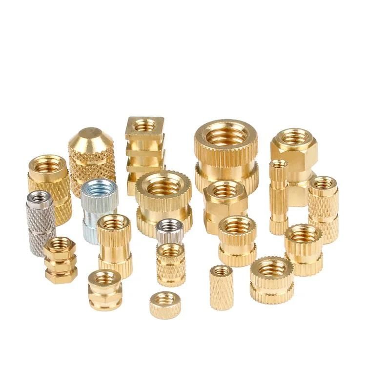 Hot Custom High Quality Brass Inserts Brass Knurled Insert Nuts M2-M10 Injection Screws Nuts