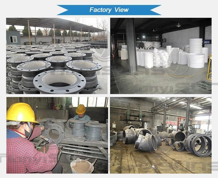 Ductile Cast Iron Ggg50 DN125 Pn16 Epoxy Coating Three Piece Di Split Collar for PVC Pipes