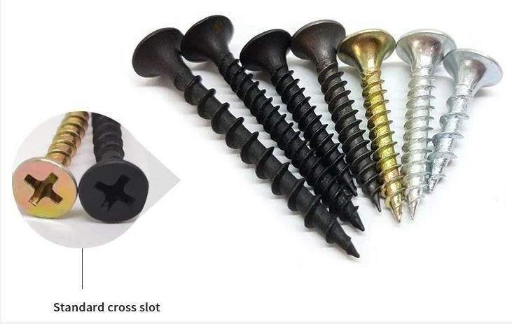 6#*1inch /3.5*25mm C1022 Bugle Head Black/Grey Phosphated/Zinc Plated/Self Tapping Screw/Self Drilling Screw Fine/Coarse Thread Gypsum Screw/Drywall Screw