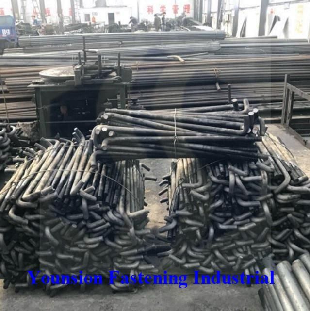 White Blue Zp and 4.8 Grade Anchor Bolt in L Bolt Style with Nut and Washer