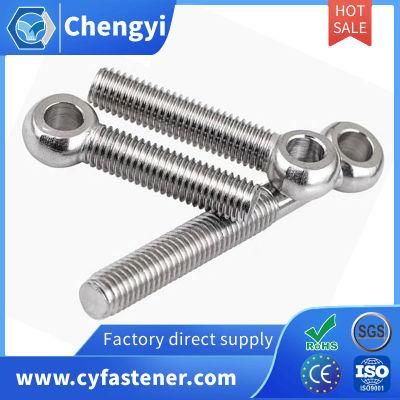 High-Strength Fasteners Stainless Steel A2-70 A4-80 304 316 Rod End Bolts Fish Eye Bolt Round Head Forged Eyebolt DIN444 Eye Bolt