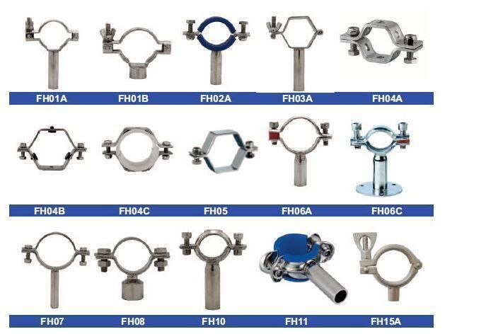 Sanitary Stainless Steel Tube Hanger Pipe Holder Support
