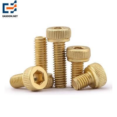 Brass Hexagonal Bolt Brass Cup Head Knurling Hex Socket Bolt