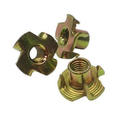 Made in China DIN1624 Fatener/Nut//Four Claw Tee Nut/T Head Nut/Four Claw Nut /4 Prongs Nuts/Stainless Steel/Zinc Plated/Carbon Steel