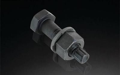 ASTM F1852 Type 1 A325tc Tension Control Bolt with Hex Nut and Flat Washer Black 1&quot;-8 Unc- * 6&quot;