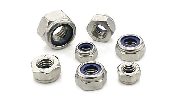 DIN985 Hexagon Nylon Insert Zinc Plated Nuts