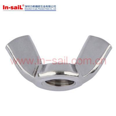 DIN314 Stainless Steel Wing Nuts with Edged Wings for Industry