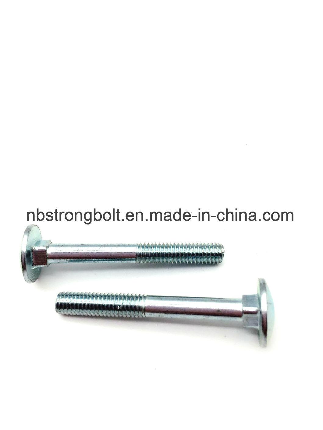 Mushroom Head Square Neck Bolt DIN603 Cl. 4.8 Zp