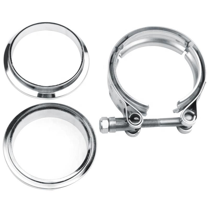 Stainless Steel 3 Inch Male Female Flange Band Clamp for Automotive Turbo Pipe Connect