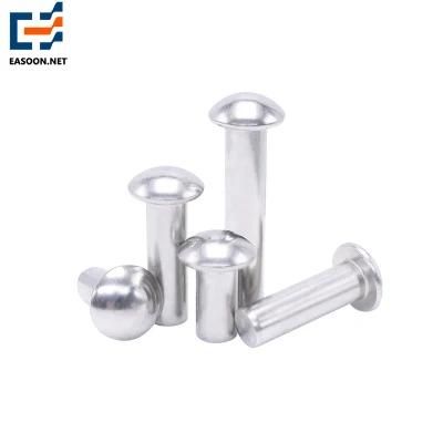 Stainless Steel Round Head Solid Rivet 304 Stainless Steel Round Head Half Hollow Rivet 201 Stainless Steel Round Head Rivets