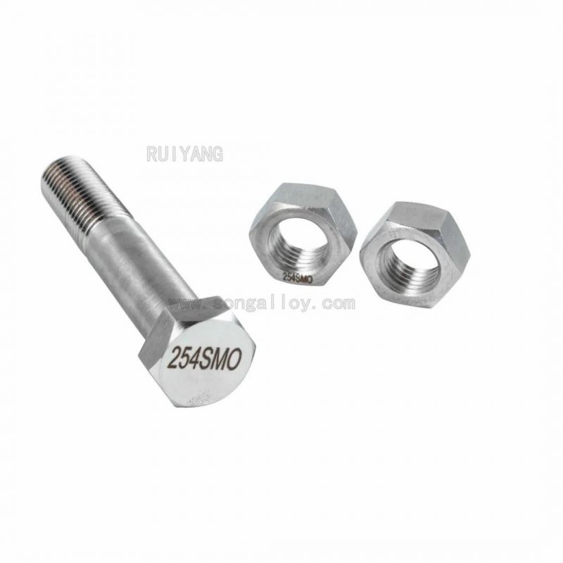 254smo S31254 Super Stainless Steel Bolts and Nuts in Fasteners