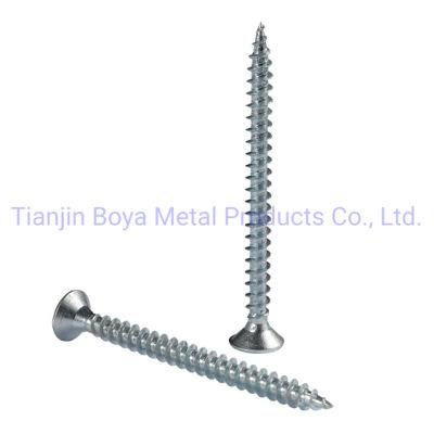 China Manufacture Blue/White Zinc Chipboard Screw, Self Tapping Screw