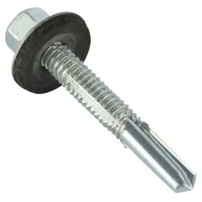 Fastener/Screw/Roofing Screw with EPDM Washer, 16mm PT5 Drilling Point, Strips on Body