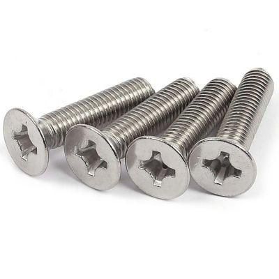 M4 M5 M6 Black Plated Stainless Steel Philips Flat Csk Head Machine Screw