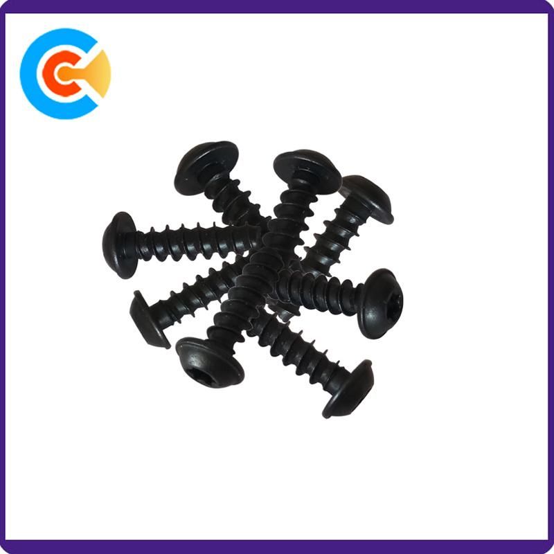 Carbon Steel/4.4/8.8/10.9 Black Zinc Pan Head Tapping Screws with Washer