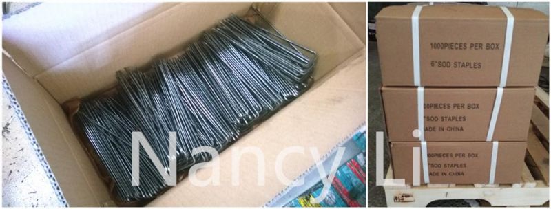 12"X1"X12"-9 Guage Galvanized Landscape SOD Staple Garden Stakes 100 PCS/Box